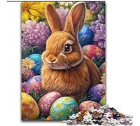 Jigsaws Puzzles 1000 Pieces for Teenagers Gifts Easter Bunny,Stress Reliever Difficult Challenge Is Ideal As Gifts for The Whole Family 38x26cm