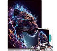 Jigsaws Puzzles 1000 Pieces for Teenagers Gifts Electrifying Leopard Puzzles,Game Toys Every Piece Is Unique - Challenging Family Fun Game (size 38x26cm)