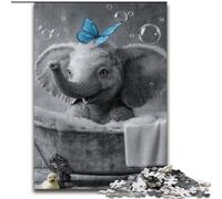 Jigsaws Puzzles 1000 Pieces for Teenagers Gifts Elephant And Blue Butterfly Brain Intelligence Challenge Addictive Toys Birthday Present, Gifts, Wall Art (size 26x38cm)