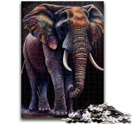 Jigsaws Puzzles 1000 Pieces for Teenagers Gifts Elephant Ink Painting Suitable for Ages 14 And Up Family Games Deal As Gifts for The Whole Family 26x38cm