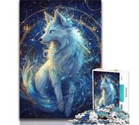 Jigsaws Puzzles 1000 Pieces for Teenagers Gifts Fantasy Animal White Wolf 1000 Piece Puzzle,Educational Stress Relief Toy Gifts for Friends And Family 26x38cm