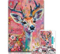 Jigsaws Puzzles 1000 Pieces for Teenagers Gifts Fantasy Deer Adult Puzzles,Decompressing Intellectual Educational Toy Perfect Decoration 26x38cm