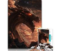 Jigsaws Puzzles 1000 Pieces for Teenagers Gifts Fantasy Flying Dragon,Challenging Game for Is Ideal As A Gift for The Whole Family (75x50cm)