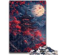 Jigsaws Puzzles 1000 Pieces for Teenagers Gifts Fantasy Japanese Temple Puzzles for Teenagers,Educational Games DIY Toys Great Gifts And Toys (38x26cm)