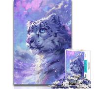 Jigsaws Puzzles 1000 Pieces for Teenagers Gifts Fantasy Snow Leopard 1000 Piece Puzzle,Educational Stress Relief Toy Gifts for Friends And Family 26x38cm