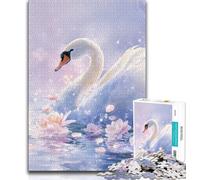 Jigsaws Puzzles 1000 Pieces for Teenagers Gifts Fantasy White Swan,Challenging Game Toys Wall Decoration Unique Birthday And Xmas Gifts (75x50cm)
