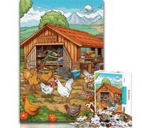Jigsaws Puzzles 1000 Pieces for Teenagers Gifts Farm Animal,Challenging Game Toys Wall Decoration Unique Birthday And Xmas Gifts (75x50cm)