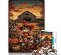 Jigsaws Puzzles 1000 Pieces for Teenagers Gifts Farm Cat Teenager Puzzles,Decompressing Intellectual Educational Toy Birthday Gift (size 75x50cm)