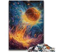 Jigsaws Puzzles 1000 Pieces for Teenagers Gifts Flame Basketball Puzzles for Teenagers,Educational Games DIY Toys Great Gifts And Toys (75x50cm)