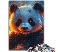 Jigsaws Puzzles 1000 Pieces for Teenagers Gifts Flame Panda 1000 Piece Puzzle,Educational Stress Relief Toy Gifts for Friends And Family (26x38cm)