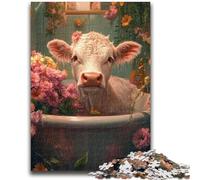 Jigsaws Puzzles 1000 Pieces for Teenagers Gifts Flower Cow Adult Puzzles,Toys Educational Games Stress Relieving Unique Birthday And Gifts (75x50cm)