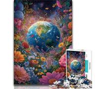 Jigsaws Puzzles 1000 Pieces for Teenagers Gifts Flower Earth,Help The Brain Exercise Addictive Toys to Cultivate Patience Enhance Memory (75x50cm)