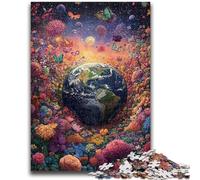 Jigsaws Puzzles 1000 Pieces for Teenagers Gifts Flower Earth Jigsaw,learning Educational for Is Ideal As A Gift for The Whole Family (50x75cm)