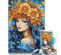 Jigsaws Puzzles 1000 Pieces for Teenagers Gifts Flower Girl Puzzles for Adults,Educational Games DIY Toys Great Gifts And Toys 26x38cm
