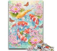 Jigsaws Puzzles 1000 Pieces for Teenagers Gifts Flower Koi Difficult Hard Gifts for Friends And Family Suitable for And 14 50x75cm