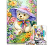 Jigsaws Puzzles 1000 Pieces for Teenagers Gifts Flower Teddy Bear Adult Puzzles,Decompressing Intellectual Educational Toy Perfect Decoration 50x75cm