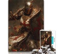 Jigsaws Puzzles 1000 Pieces for Teenagers Gifts Flowers And Knights,Challenging Game for Is Ideal As A Gift for The Whole Family (75x50cm)