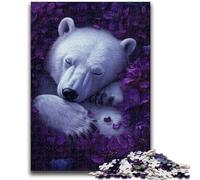 Jigsaws Puzzles 1000 Pieces for Teenagers Gifts Flowers And Polar Bears Learning Educational Toy for Is Ideal As A Gift for The Whole Family 26x38cm