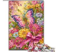 Jigsaws Puzzles 1000 Pieces for Teenagers Gifts Flowers Butterfly, Learning Educational for Is Ideal As A Gift for The Whole Family (Size 50x75cm)