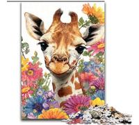 Jigsaws Puzzles 1000 Pieces for Teenagers Gifts Flowers Giraffe,Toys Educational Games Stress Relieving Artists Collection,Fine Art 50x75cm