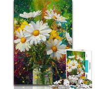 Jigsaws Puzzles 1000 Pieces for Teenagers Gifts Flowers in A Vase Painting Teenager Jigsaw,Vibrant And Unique Design Relaxing & Challenging Puzzle Experience 26x38cm