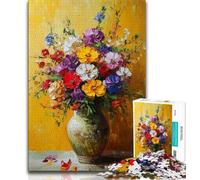 Jigsaws Puzzles 1000 Pieces for Teenagers Gifts Flowers in The Vase 1000 Piece Jigsaw,Unique Birthday And Gifts for And Age 14 Years Up (size 38x26cm)