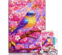 Jigsaws Puzzles 1000 Pieces for Teenagers Gifts Flowers Sparrow,Toys Educational Games Stress Relieving Unique Home Decor And Gifts 38x52cm