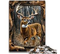 Jigsaws Puzzles 1000 Pieces for Teenagers Gifts Forest Deer Teenager Jigsaw,Vibrant And Unique Design Relaxing & Challenging Puzzle Experience (50x75cm)