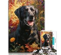 Jigsaws Puzzles 1000 Pieces for Teenagers Gifts Forest Labrador Teenager Jigsaw,learning Educational for Is Ideal As A Gift for The Whole Family 75x50cm