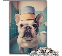 Jigsaws Puzzles 1000 Pieces for Teenagers Gifts French Bulldog Plays with Toilet Paper,Learning Educational Toys Family Games Educational Game for Birthday,Chrismas 50x75cm