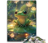 Jigsaws Puzzles 1000 Pieces for Teenagers Gifts Frog on Lotus Leaf Learning Educational Toy for Is Ideal As A Gift for The Whole Family 26x38cm