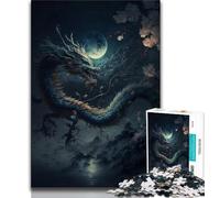 Jigsaws Puzzles 1000 Pieces for Teenagers Gifts Galaxy Art Japanese Dragon Adult Puzzles,Toys Educational Games Stress Relieving Unique Birthday And Gifts 75x50cm