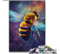Jigsaws Puzzles 1000 Pieces for Teenagers Gifts Galaxy Bee,Help The Brain Exercise Addictive Toys to Cultivate Patience Enhance Memory 38x26cm