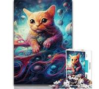 Jigsaws Puzzles 1000 Pieces for Teenagers Gifts Galaxy Cats 1000 Piece Puzzle,Suitable for Desktop Decoration for And Age 14 (size 75x50cm)