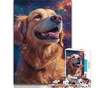 Jigsaws Puzzles 1000 Pieces for Teenagers Gifts Galaxy Golden Retriever 1000 Pieces for Teenagers,for Challenging Toy Game And Family Play (size 75x50cm)