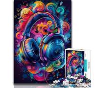 Jigsaws Puzzles 1000 Pieces for Teenagers Gifts Gaming Headset,Help The Brain Exercise Addictive Toys to Cultivate Patience Artists Collection,Fine Art 75x50cm