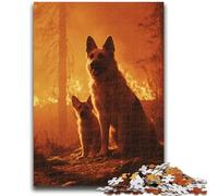Jigsaws Puzzles 1000 Pieces for Teenagers Gifts German Shepherd 1000 Piece Puzzle,Educational Games Home Decoration Birthday Present, Gifts, Wall Art (75x50cm)