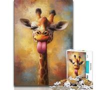 Jigsaws Puzzles 1000 Pieces for Teenagers Gifts Giraffe Teenager Puzzles,Family Entertainment Toys with Matching Poster And Trivia Sheet (size 75x50cm)
