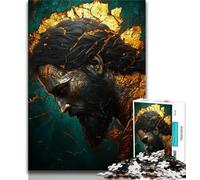 Jigsaws Puzzles 1000 Pieces for Teenagers Gifts Golden Fantasy Jesus,Challenging Game for Is Ideal As A Gift for The Whole Family (38x26cm)