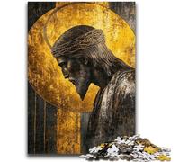 Jigsaws Puzzles 1000 Pieces for Teenagers Gifts Golden Jesus Jigsaw,learning Educational for Is Ideal As A Gift for The Whole Family (50x75cm)