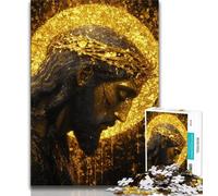 Jigsaws Puzzles 1000 Pieces for Teenagers Gifts Golden Jesus,Learning Educational Toys Family Games Educational Game for Birthday,Chrismas (38x26cm)