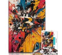 Jigsaws Puzzles 1000 Pieces for Teenagers Gifts Graffiti Bitcoin, Challenging To Complete But Fun And Humorous,is Ideal As Gifts for The Whole Family for Age 14+ 38x26cm
