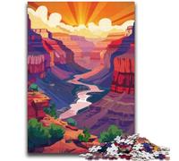 Jigsaws Puzzles 1000 Pieces for Teenagers Gifts Grand Canyon Sunset for Age 14+ Quiz Game Fun at Home Activities, Birthday Present,Travel Gifts (size 38x52cm)