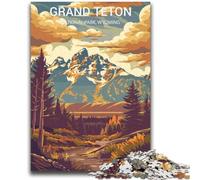 Jigsaws Puzzles 1000 Pieces for Teenagers Gifts Grand Teton National Park Stress Reliever Difficult Challenge Is Ideal As Gifts for The Whole Family (size 38x52cm)