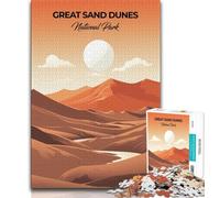 Jigsaws Puzzles 1000 Pieces for Teenagers Gifts Great Sand Dunes,Challenging To Complete But Fun And Humorous Birthday Present,Gifts,Wall Art (75x50cm)