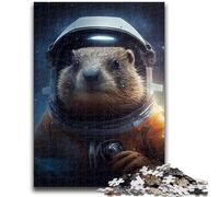 Jigsaws Puzzles 1000 Pieces for Teenagers Gifts Groundhog Marmot Astronaut Help The Brain Exercise Addictive Toys to Cultivate Patience A Work of Art 50x75cm