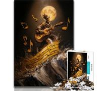 Jigsaws Puzzles 1000 Pieces for Teenagers Gifts Guitar Playing Oil Painting,Challenging To Complete But Fun And Humorous Birthday Present,Gifts,Wall Art (75x50cm)