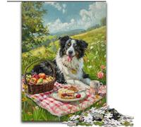 Jigsaws Puzzles 1000 Pieces for Teenagers Gifts Happy Border Collie, Learning Educational Toys Family Games Unique Birthday And Gifts (size 50x75cm)
