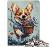 Jigsaws Puzzles 1000 Pieces for Teenagers Gifts Happy Corgi Family Entertainment Toys Educational Game for Birthday, Chrismas for Ages 14+ 50x75cm