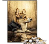 Jigsaws Puzzles 1000 Pieces for Teenagers Gifts Happy Corgi, Stress Relief Toys Unique Birthday And Gifts for Ages 14+ (Size 50x75cm)